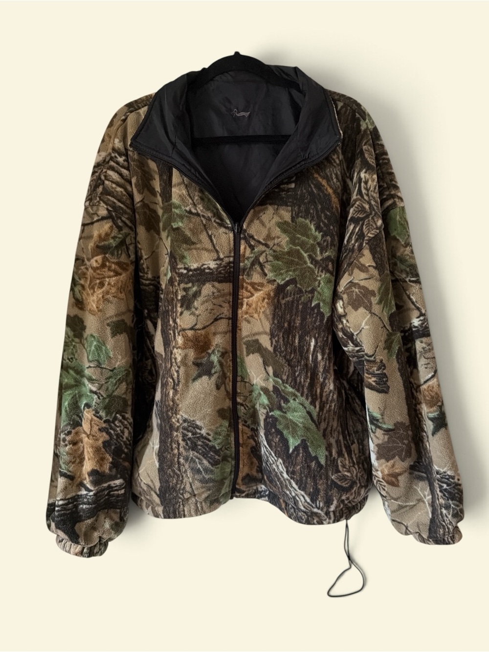 Men's Camouflage Fleece Field Jacket - Reversible